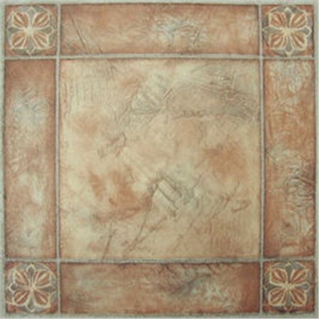 POWERPLAY Achim Importing Co.; Inc.  NEXUS Spanish Rose 12 Inch x 12 Inch Self Adhesive Vinyl Floor Tile #446 PO31974